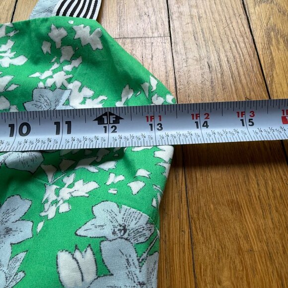 Tuckernuck Size XS Green Floral Low Back Pinafore Fit and Flare Mini Sundress - Picture 11 of 16